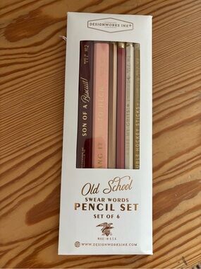 DesignWorks Ink Decorative Pencil Set - Pink, Mauve & Gold Foil